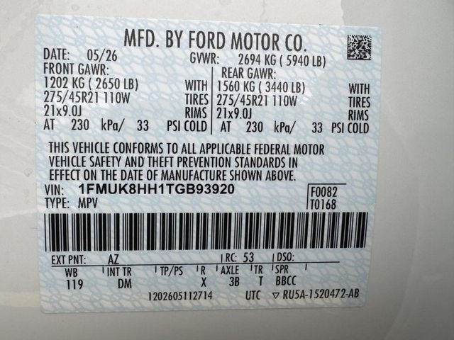 New 2026 Star White Metallic Tri-Coat Ford Platinum image 19
