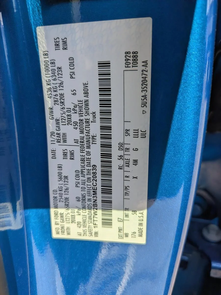 Certified Used 2021 Velocity Blue Metallic Ford LARIAT image 24