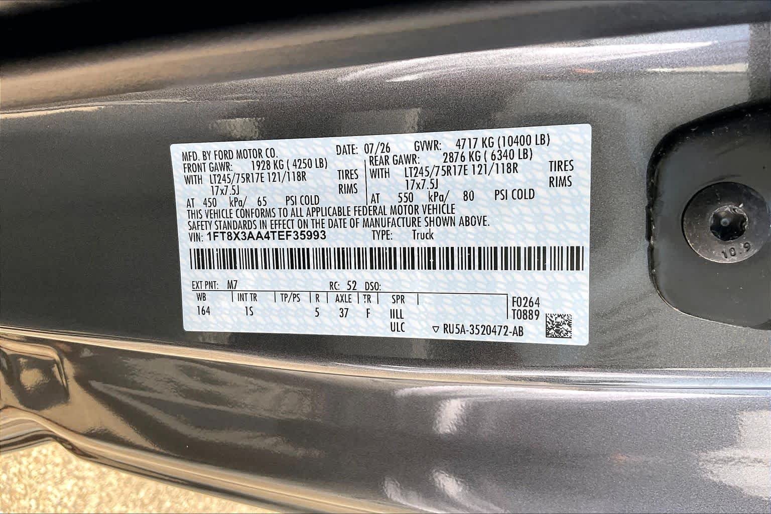 New 2026 Carbonized Gray Metallic Ford F-350® XL image 21