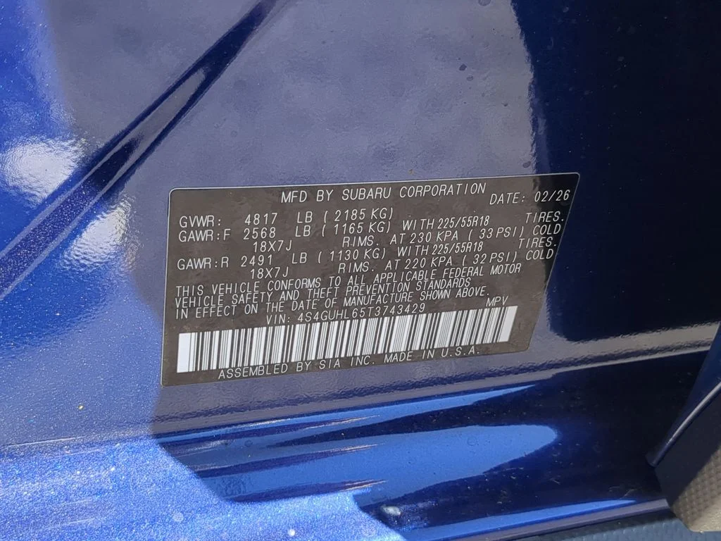 New 2026 SAPPHIRE BLUE PEARL Subaru Limited image 31
