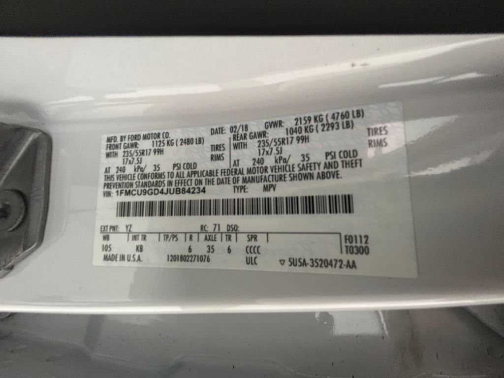 Used 2018 White Ford SE image 20