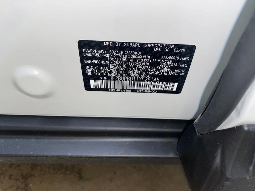 New 2026 CRYSTAL WHITE PEARL Subaru Premium image 27