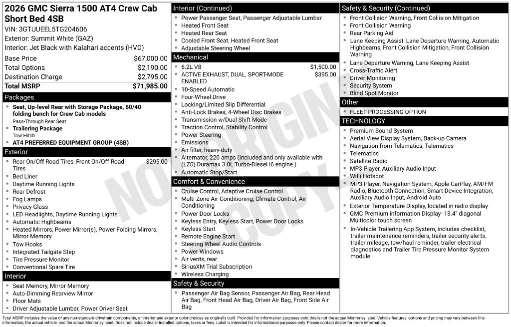 Used 2026 Summit White GMC AT4 image 12