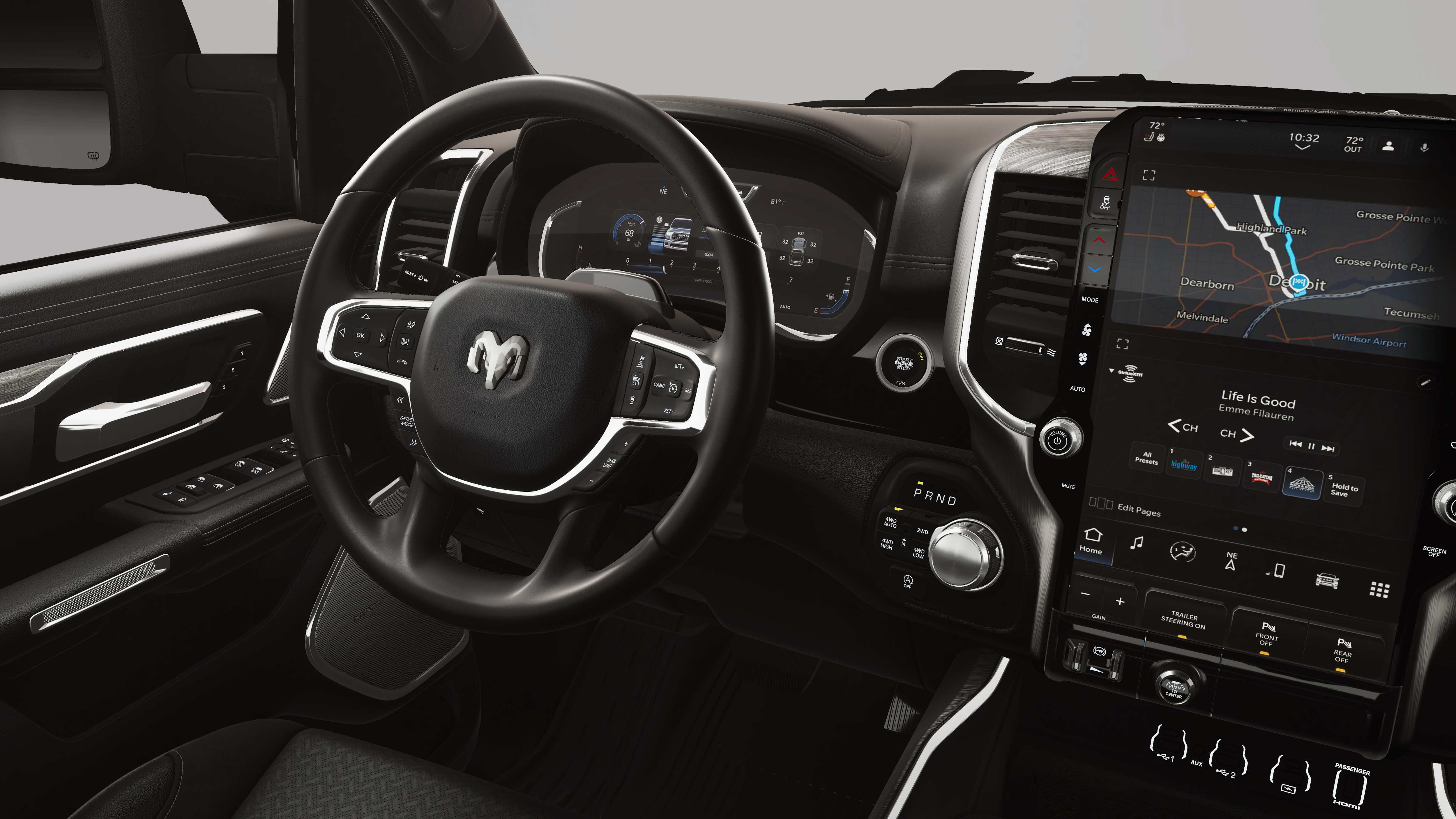 New 2026 Ivory White Tri-Coat Pearl-Coat Exterior Paint RAM Laramie image 9