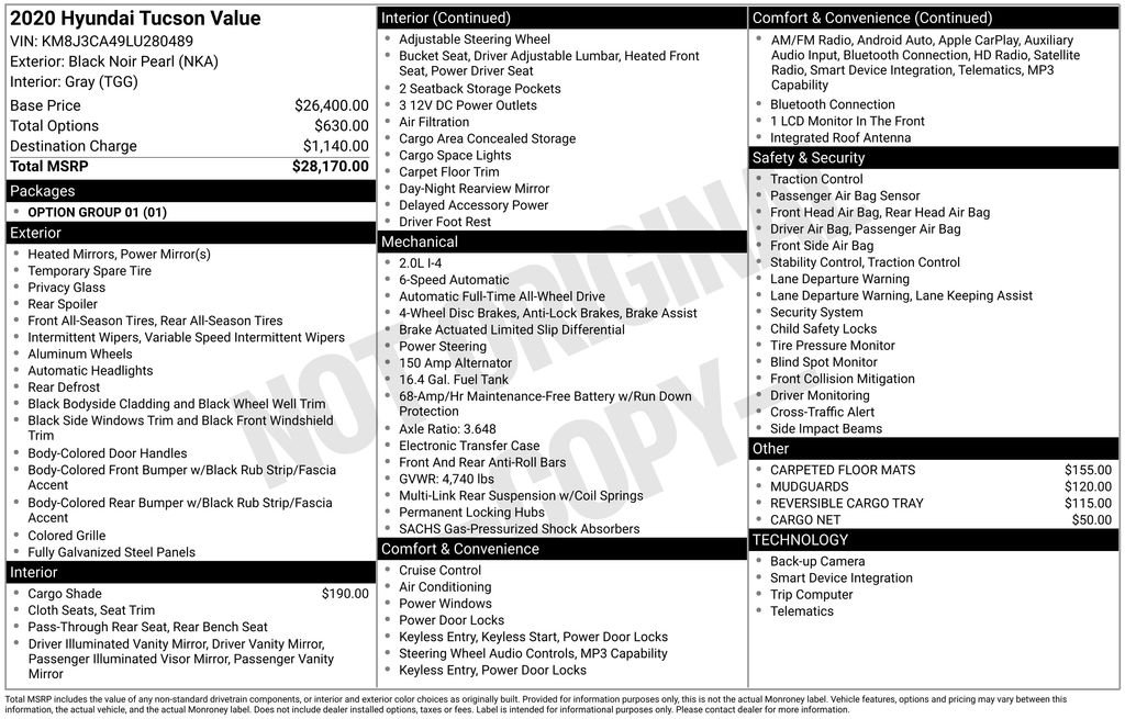 Used 2020 Black Hyundai Value image 16