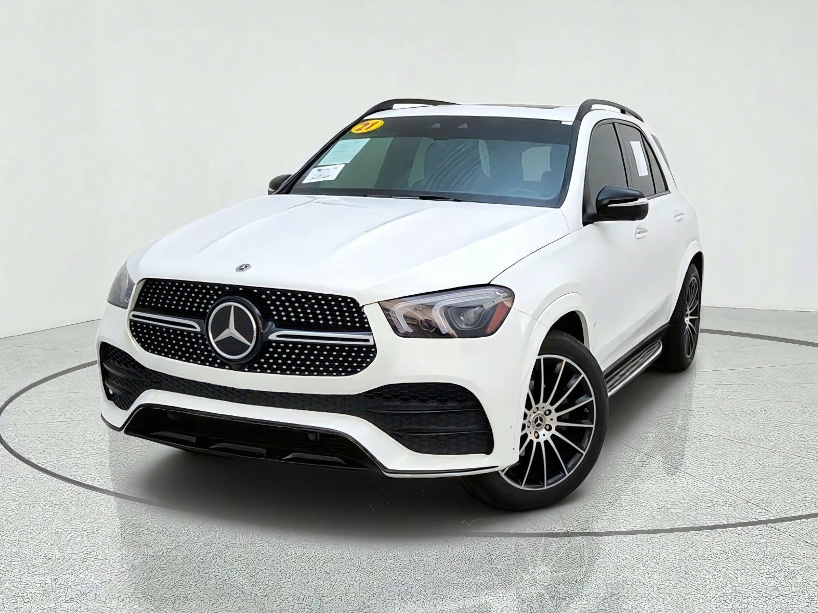 Certified Used 2021 Polar White Mercedes-Benz GLE 350 image 2