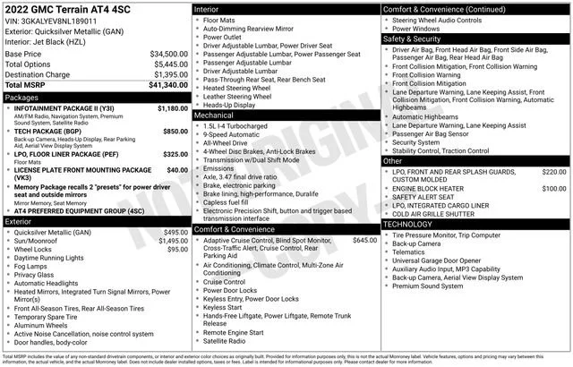 Used 2022 Quicksilver Metallic GMC AT4 image 5