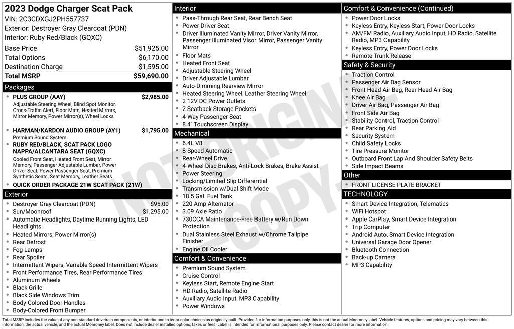 Used 2023 Gray Dodge R T Scat Pack image 9