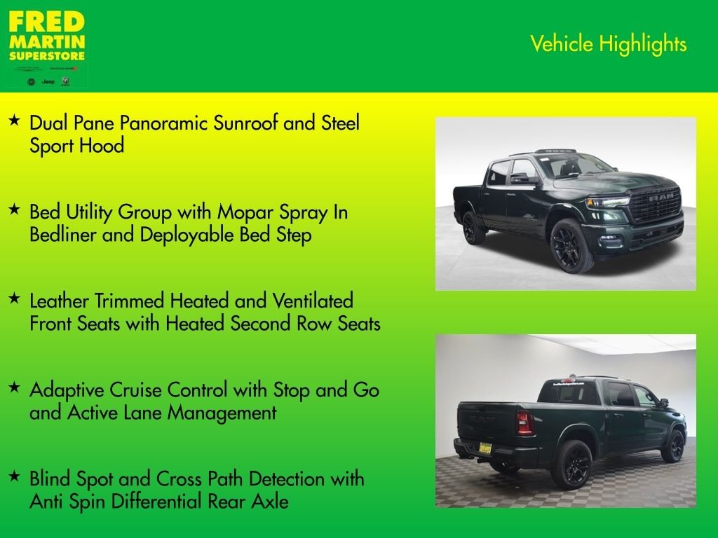 New 2026 Serrano-Green Metallic Exterior Paint RAM Laramie image 14