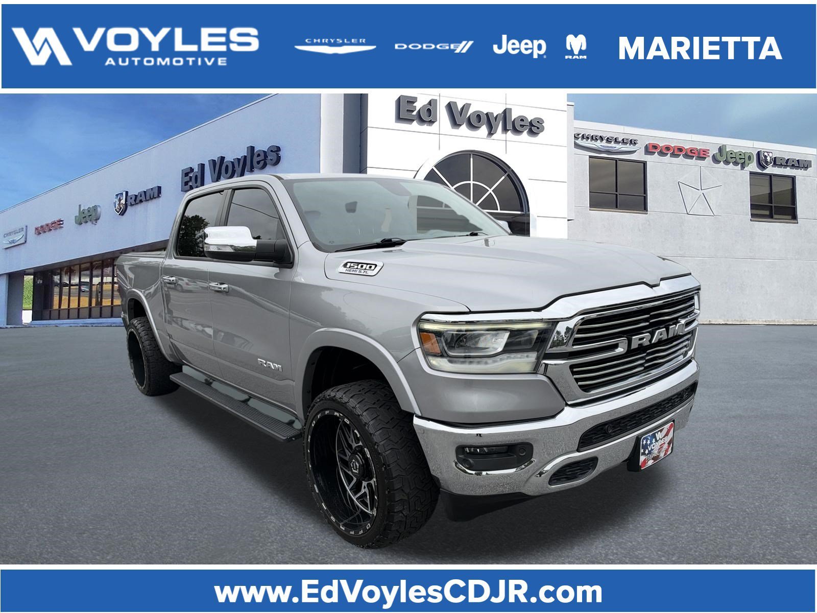 Used 2020 Billet Silver Metallic Clearcoat Ram Laramie image 1