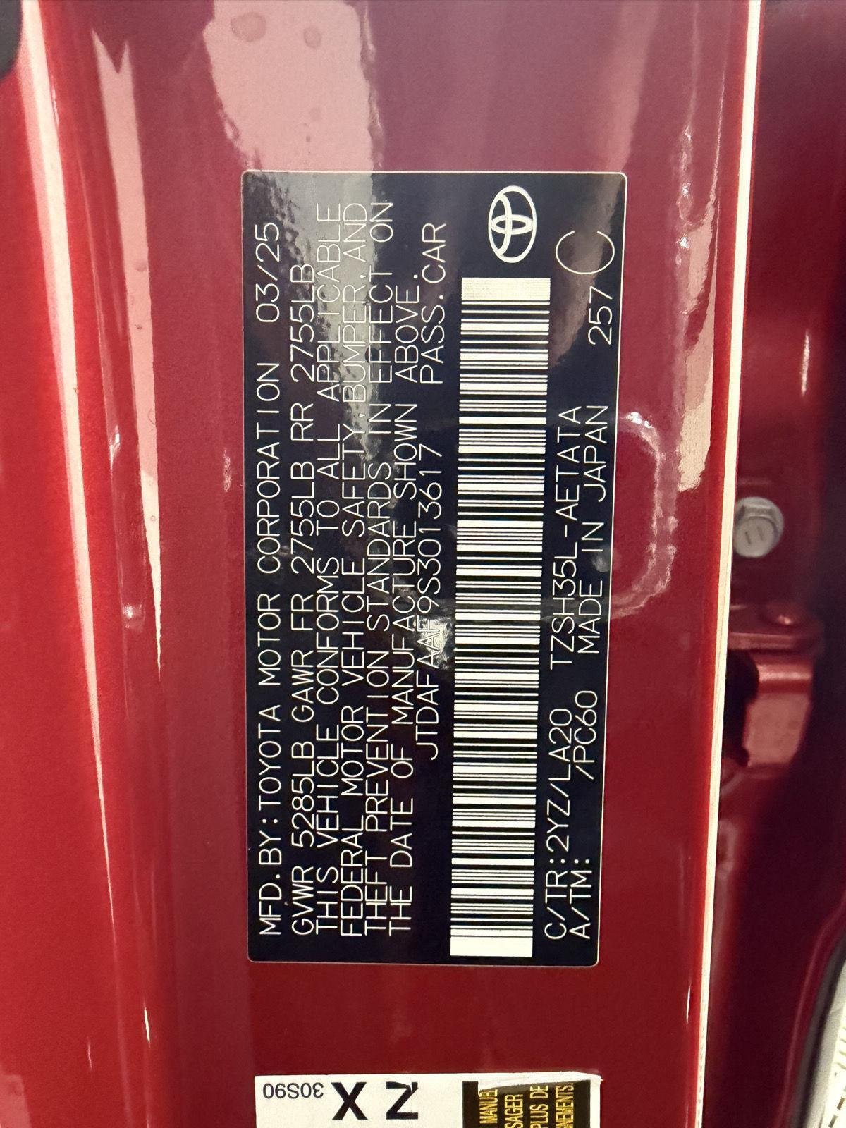 Certified Used 2025 Supersonic Red w/Black Bi-Tone Toyota Platinum image 26