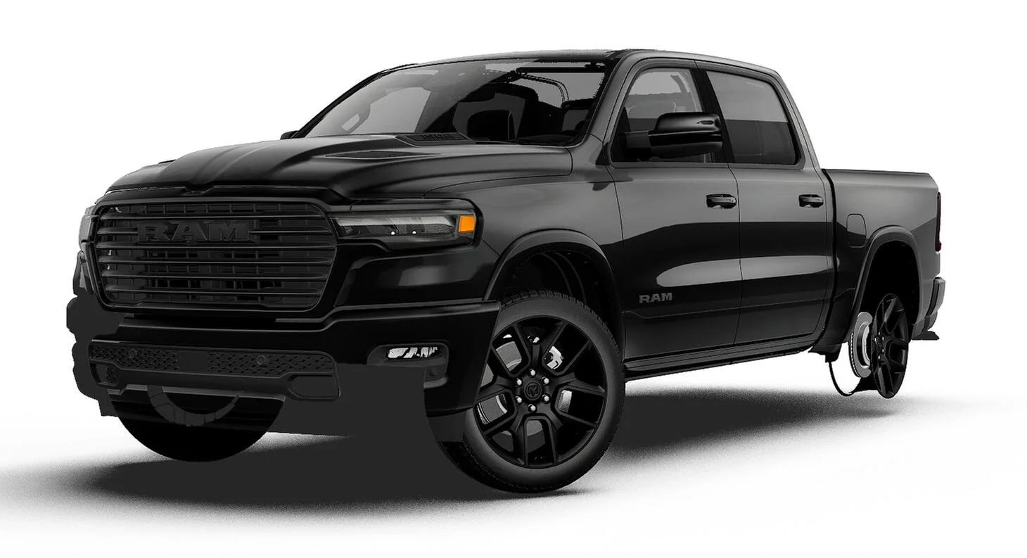 New 2027 Diamond Black Crystal Pearl-Coat Exterior Paint RAM Laramie image 1