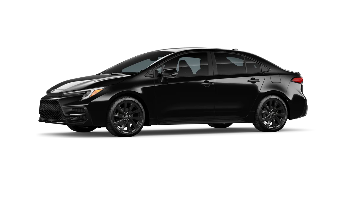 New 2026 Midnight Black Metallic Toyota Hybrid SE image 3