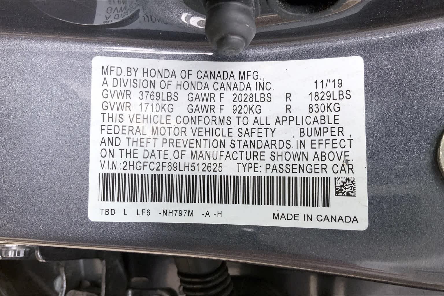 Used 2020 Modern Steel Metallic Honda LX image 36