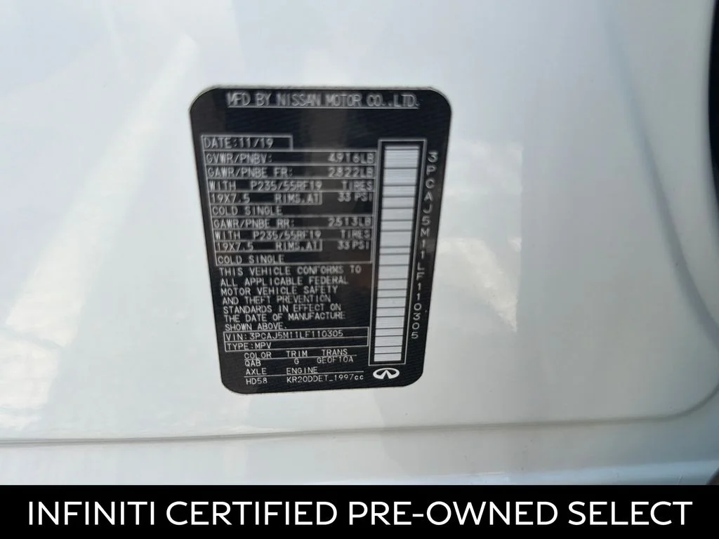 Certified Used 2020 Majestic White INFINITI LUXE image 28