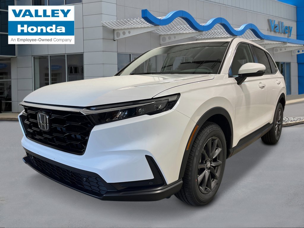 2026 Honda CR-V EX-L in Platinum White Pearl — front three-quarter view