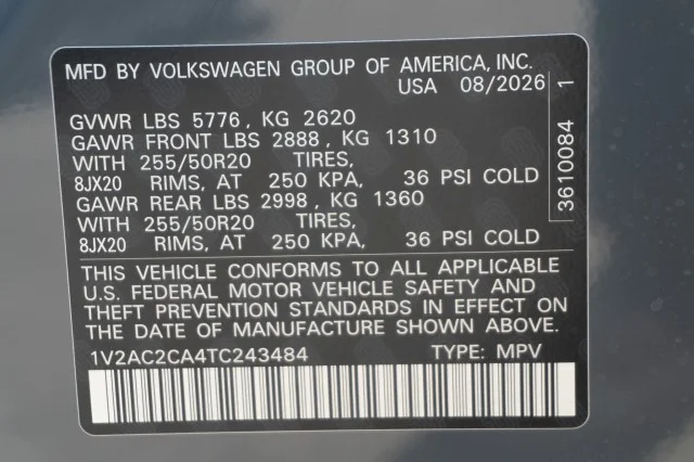 New 2026 Pure Gray Volkswagen 2.0T SEL R-Line Black image 40