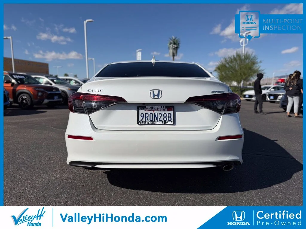 Certified Used 2025 Platinum White Pearl Honda 4D SPORT image 7