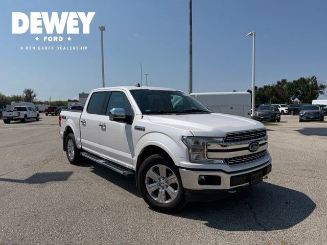 Used 2019 White Platinum Clearcoat Metallic Ford LARIAT image 1