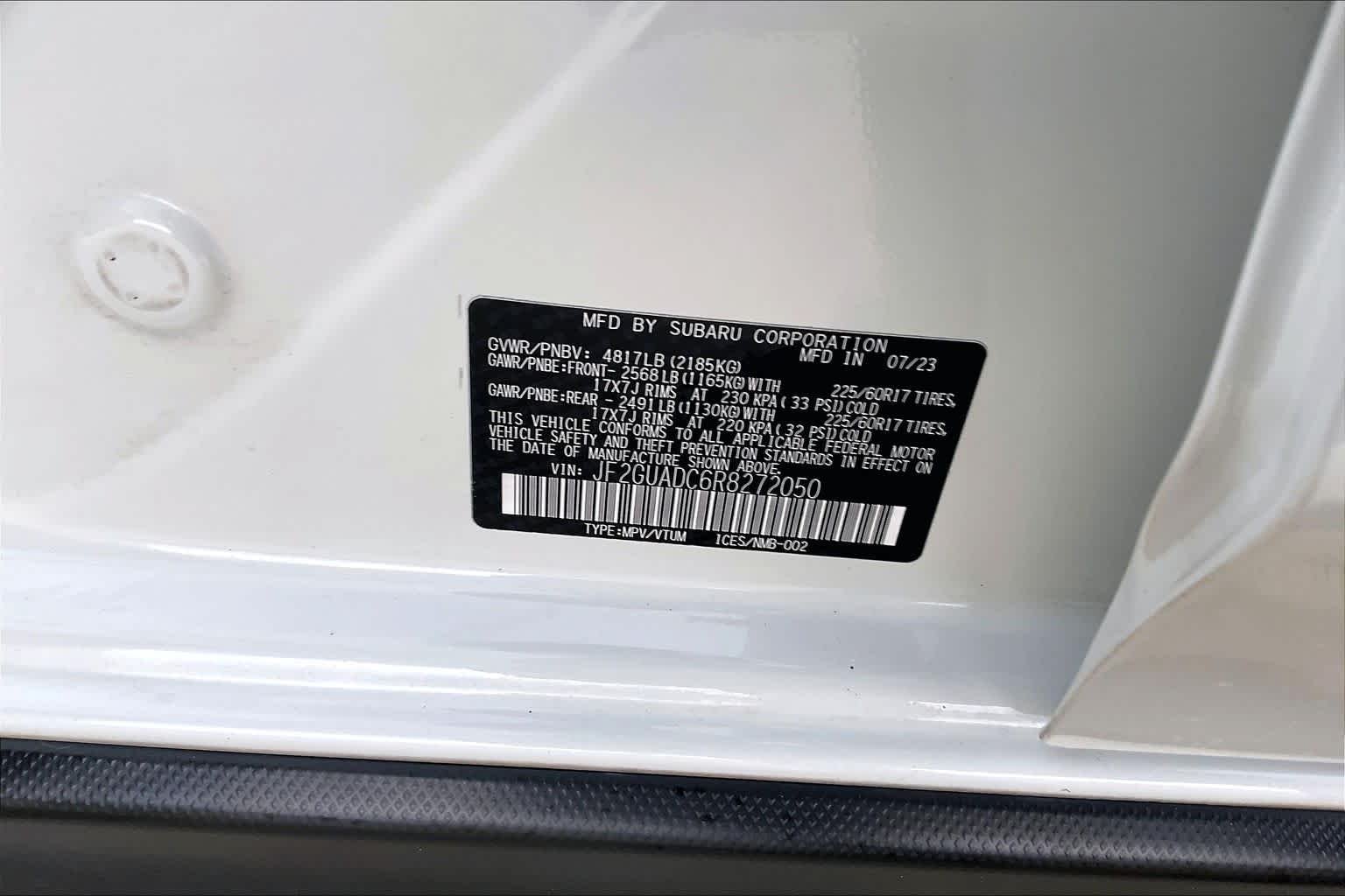 Used 2024 Crystal White Pearl Subaru Premium image 37