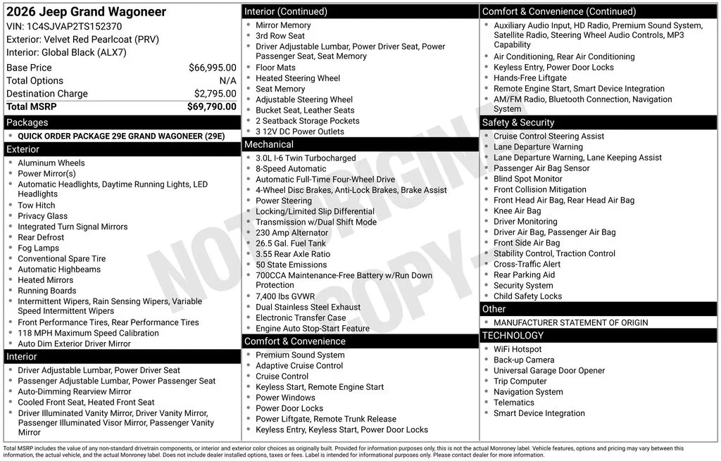 New 2026 Velvet Red Pearl-Coat Exterior Paint Jeep  image 33