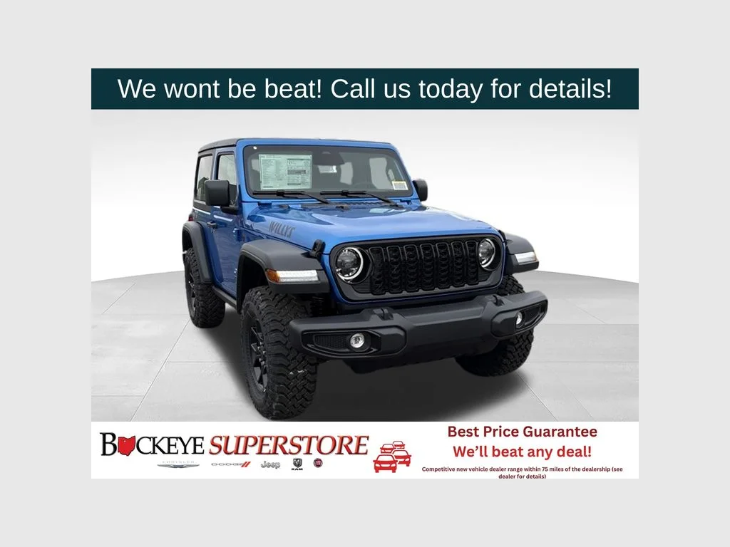 New 2026 Hydro Blue Pearl-Coat Exterior Paint Jeep Willys image 1