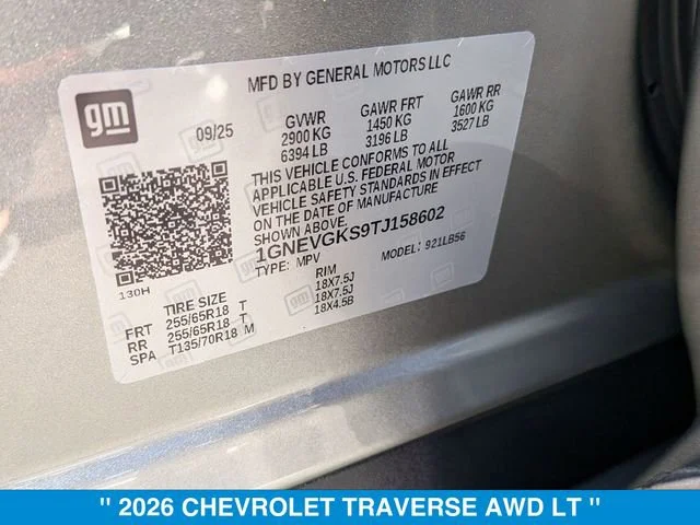 2026 Chevrolet Traverse LT - Photo 38