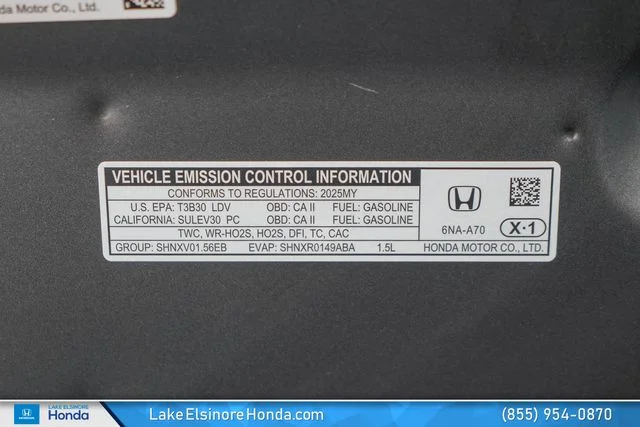 Certified Used 2025 Meteorite Gray Metallic Honda 1.5T SE image 30