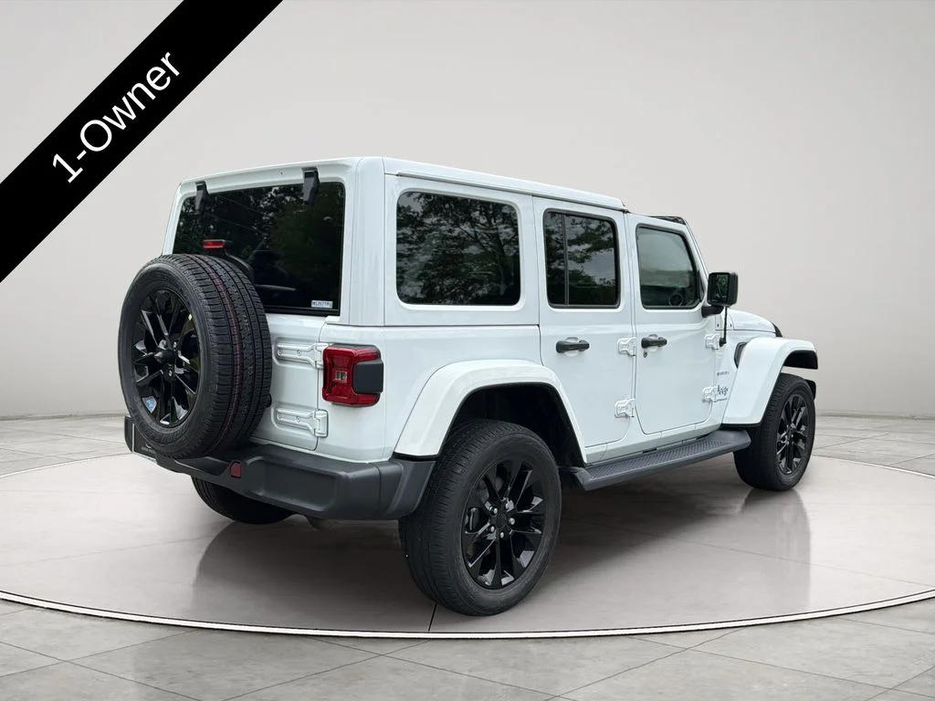 Used 2023 Bright White Clearcoat Jeep Sahara 4xe image 5