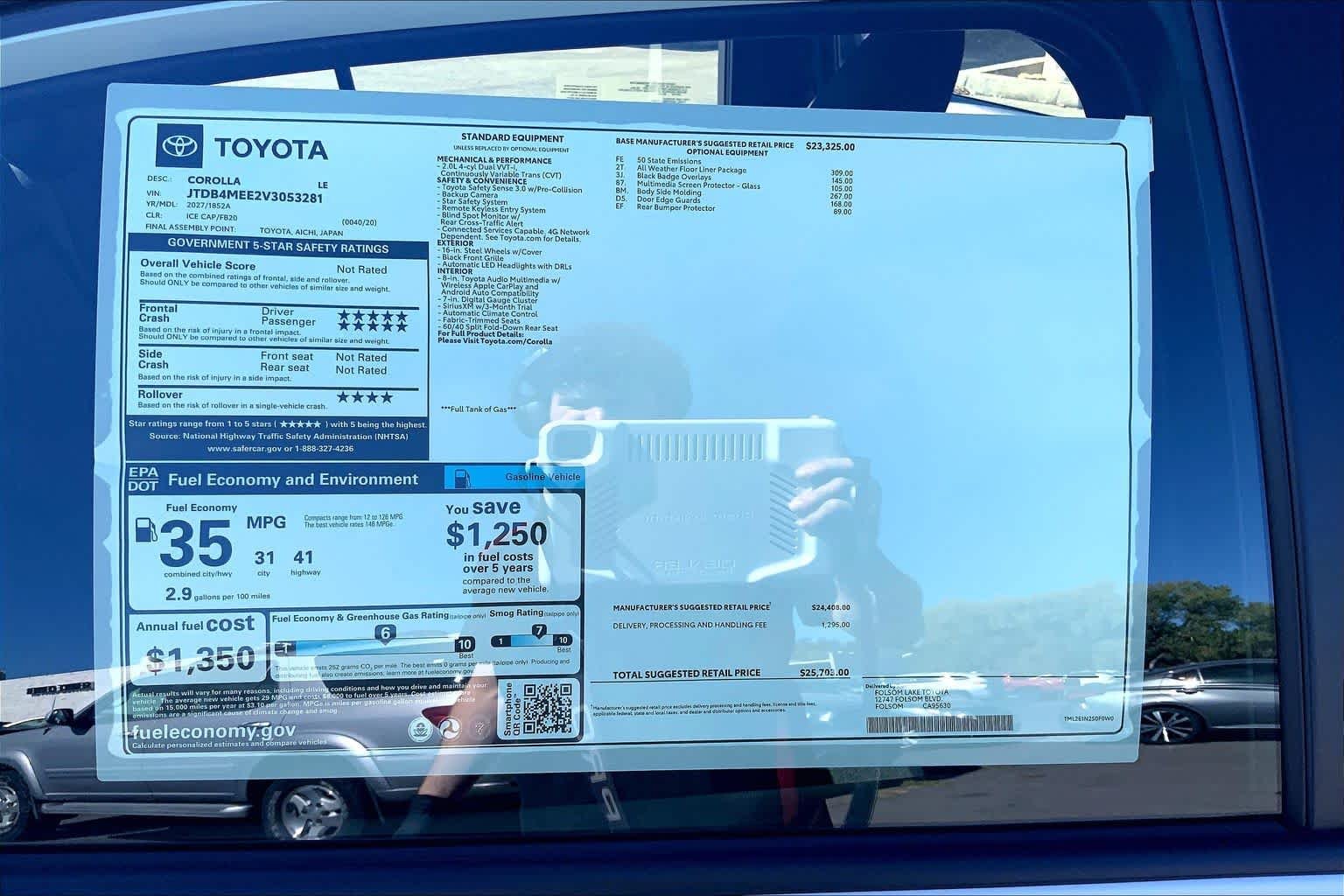 New 2027 Ice Cap Toyota LE image 20