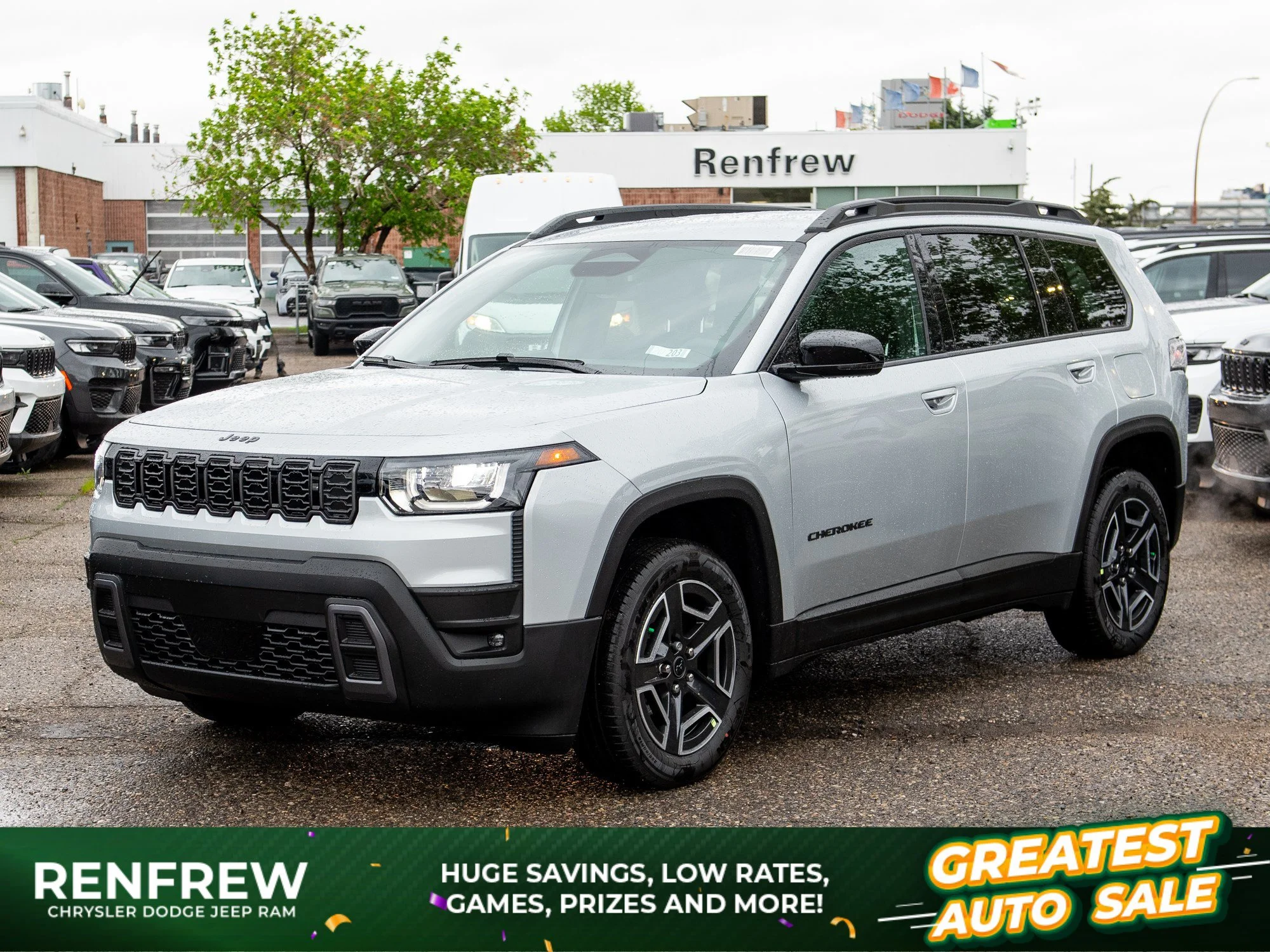 New 2026 Silver Jeep Limited* 4x4 Hybrid, Remote Start, Heated Seats, Wireless Charging Pad image 1