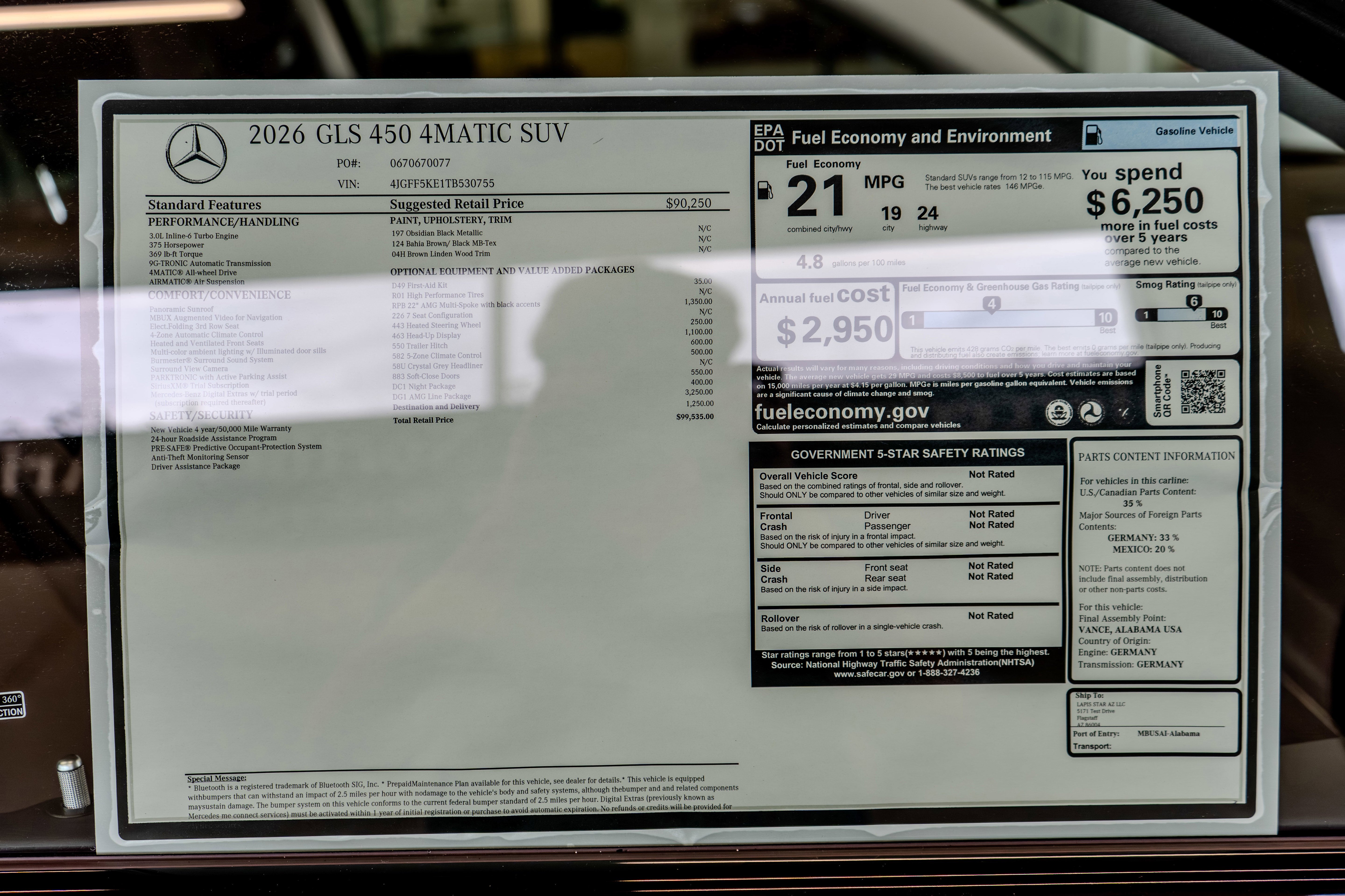 New 2026 Obsidian Black Metallic Mercedes-Benz GLS 450 image 70