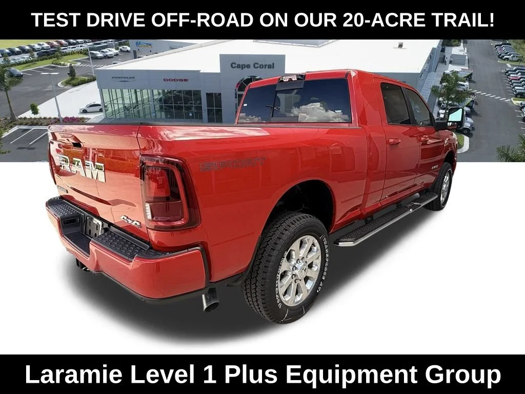 New 2026 Flame Red Clear-Coat Exterior Paint RAM Laramie image 4
