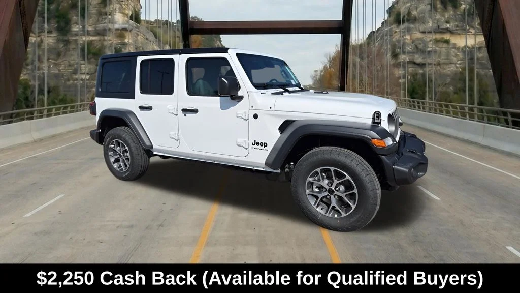 New 2026 Bright White Clear-Coat Exterior Paint Jeep Sport S image 1
