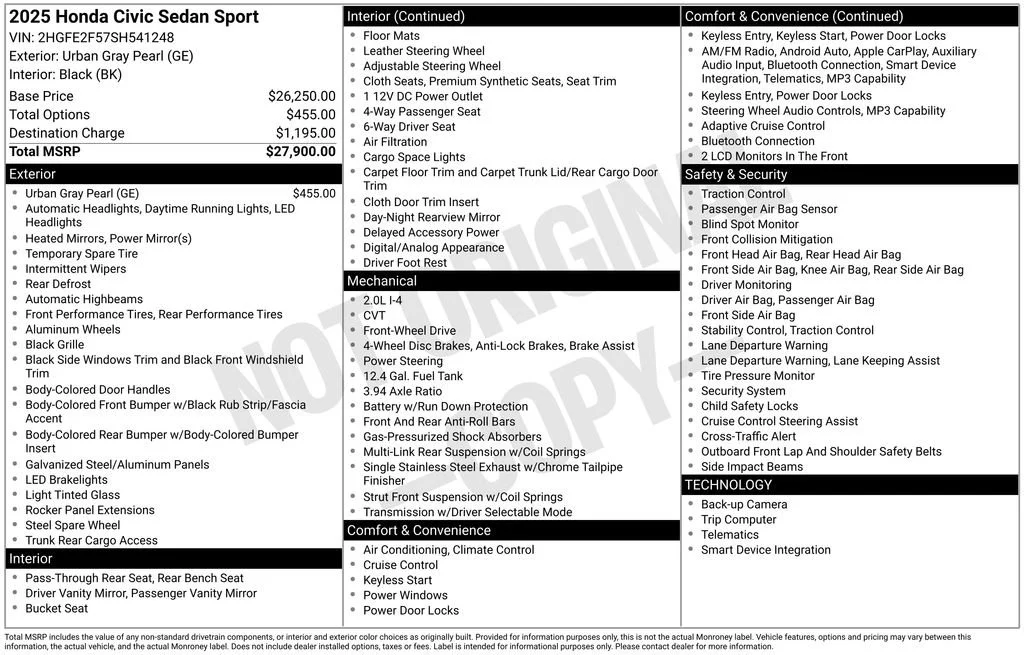 Used 2025 Gray Honda Sport image 4