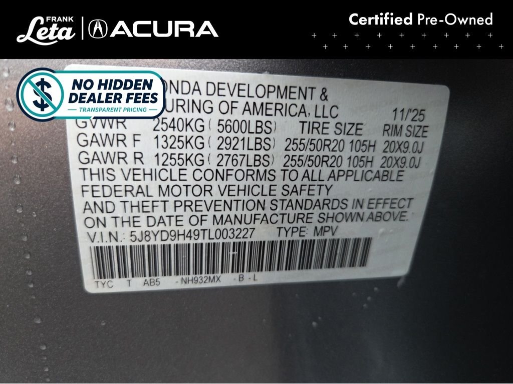 Certified Used 2026 Solar Silver Metallic Acura  image 28