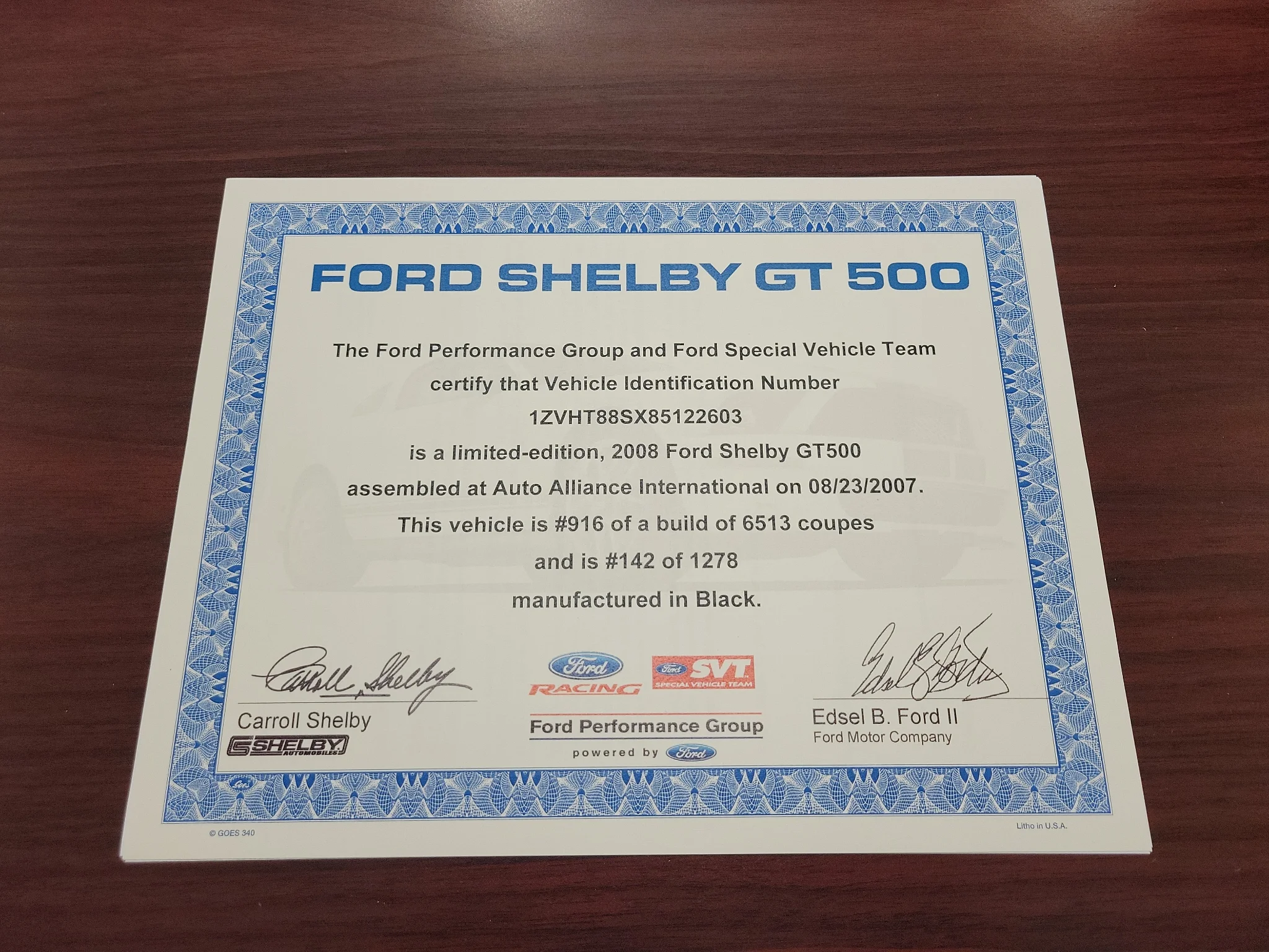 Used 2008 Ebony Clearcoat Ford Shelby GT500 image 16