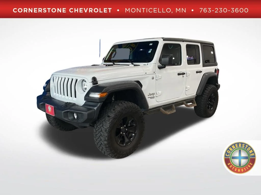 Used 2020 White Jeep Unlimited Sport S image 1