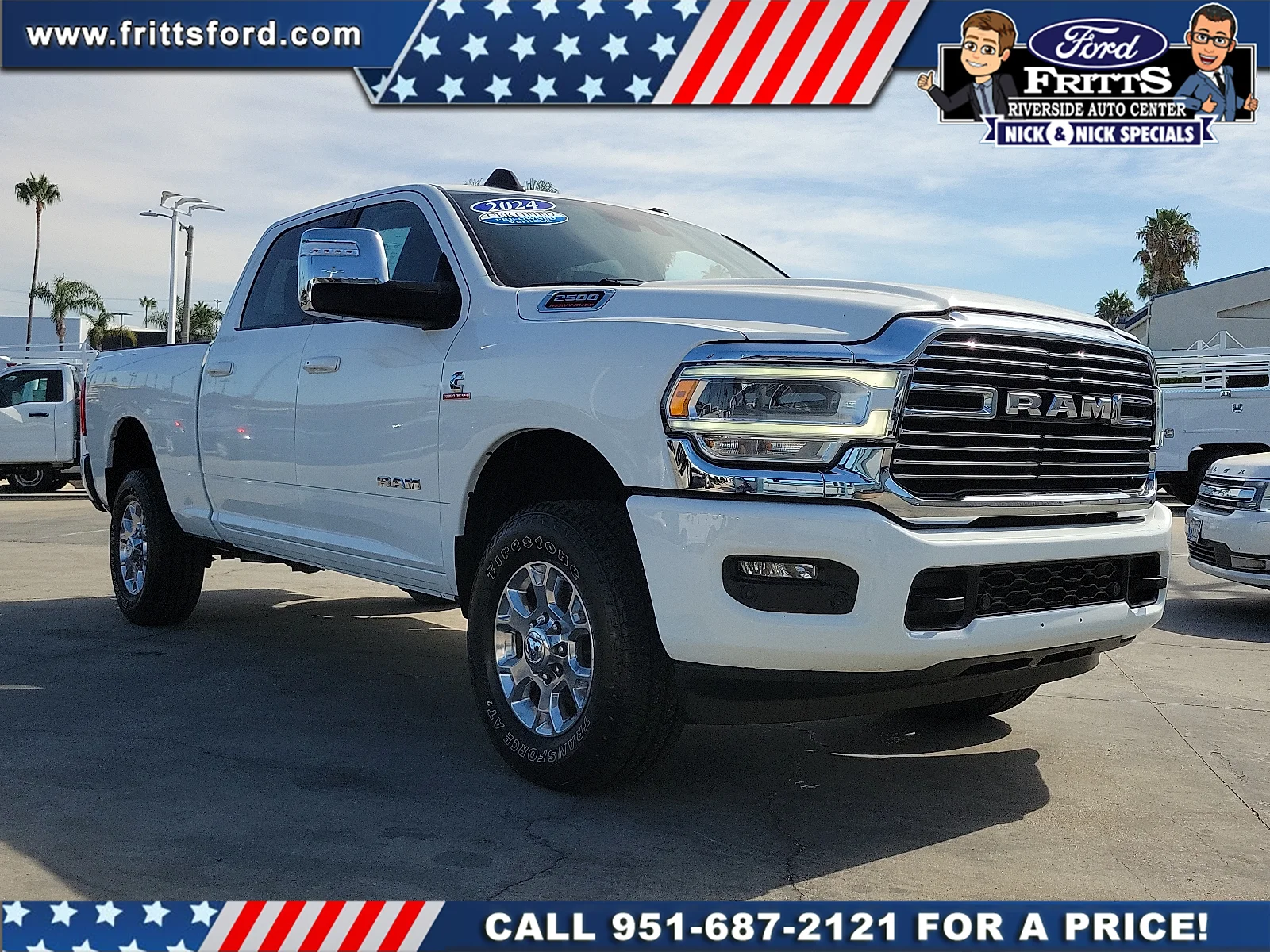 Certified Used 2024 Bright White Clearcoat Ram Laramie Crew Cab 4x4 6'4