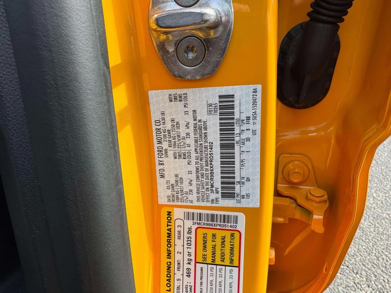 Used 2023 CYBER ORANGE METALLIC TC Ford Big Bend image 13