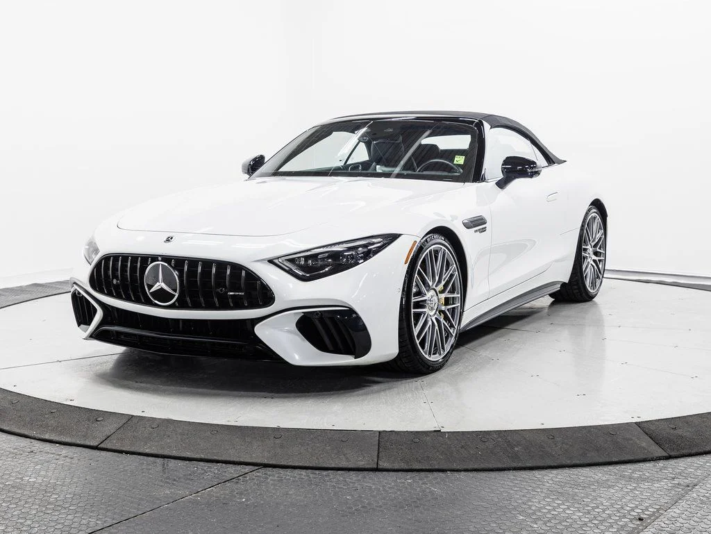 Used 2022 MANUFAKTUR Moonlight White Metallic Mercedes-Benz SL 55 AMG® image 3