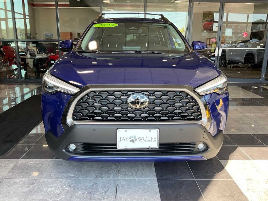 Certified 2023 Toyota Corolla Cross XLE with VIN 7MUDAABG5PV066118 for sale in Kansas City