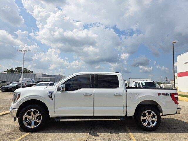 Used 2021 Star White Metallic Tri-Coat Ford LARIAT image 2