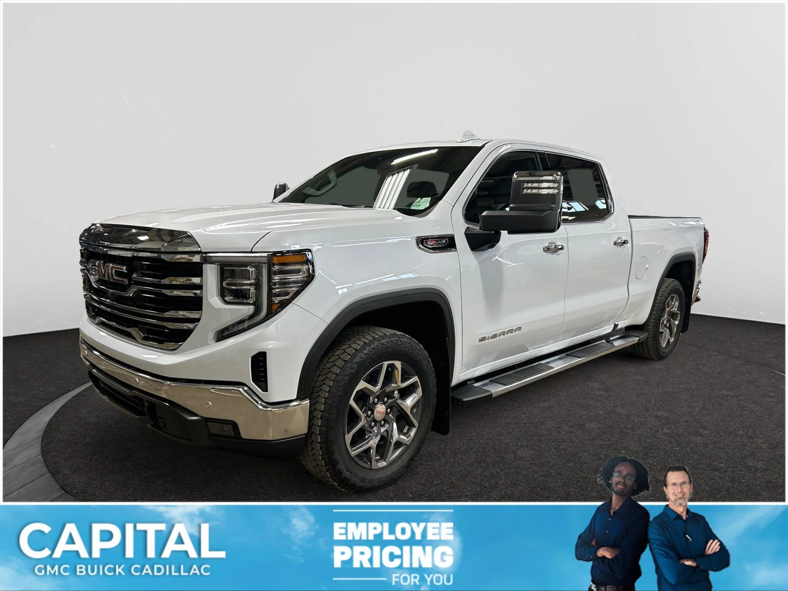 New 2026 Glacier White Tricoat GMC SLT image 1