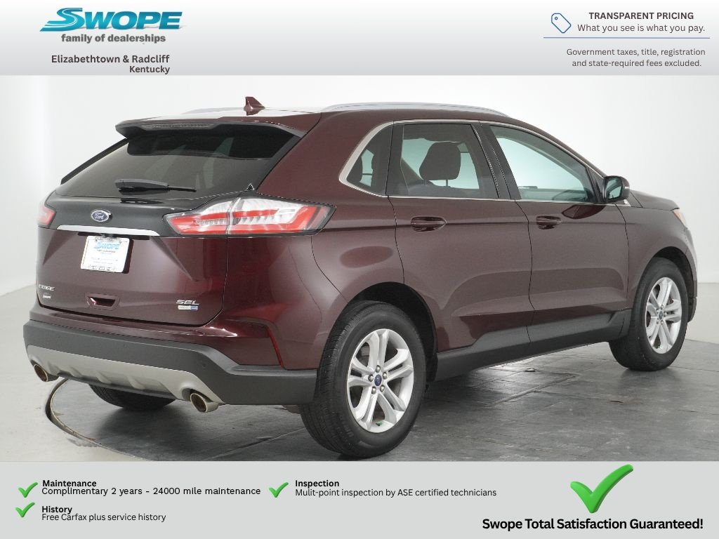 Used 2020 Burgundy Velvet Metallic Tinted Clearcoat Ford SEL image 3