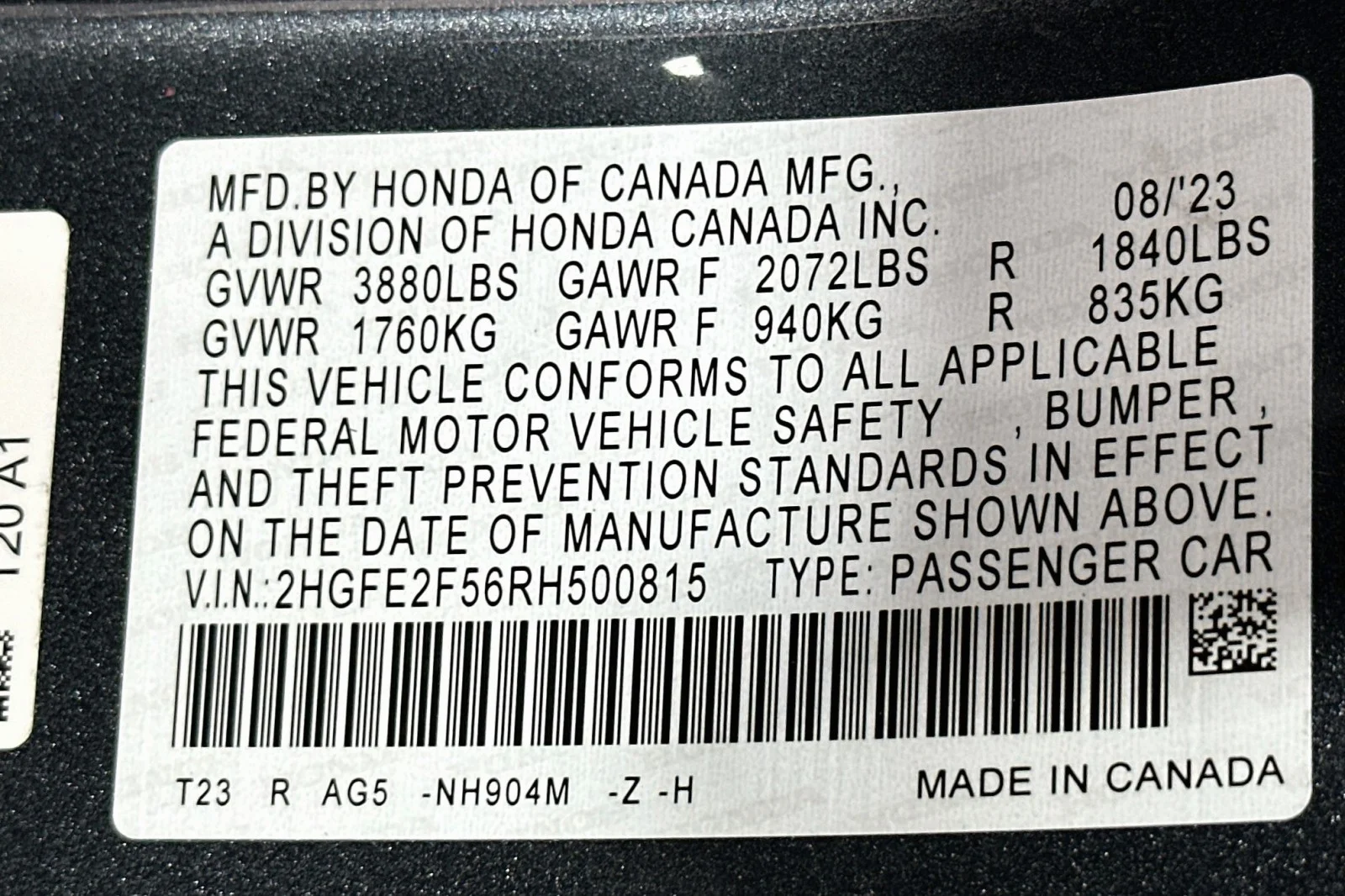 Used 2024 Meteorite Gray Metallic Honda Sport image 23