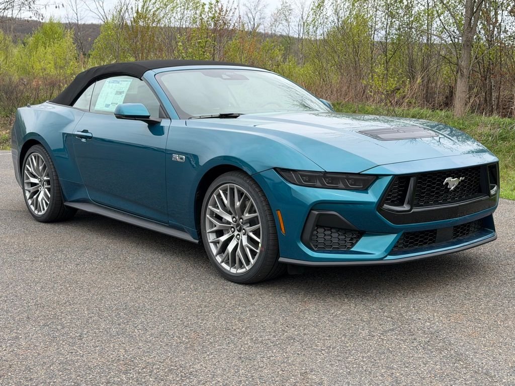 Adriatic Blue Metallic 2026 Ford Mustang GT Premium Convertible RWD Convertible Rear-Wheel Drive