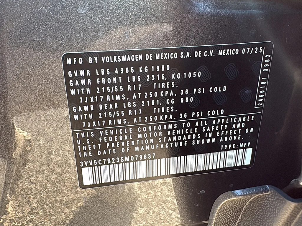 Certified Used 2025 Platinum Gray Metallic Volkswagen S FWD image 31