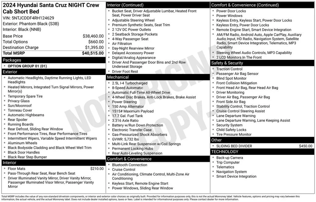 Used 2024 Black Hyundai NIGHT image 9