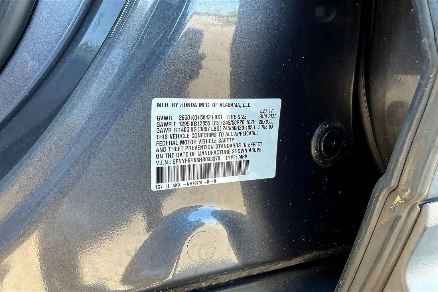 Used 2017 Lunar Silver Metallic Honda Touring image 34